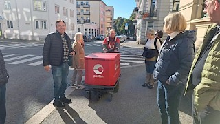 Hyggelig å slå av en prat med postbudet på St Hanshaugen