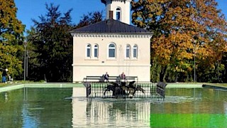 Tårnhuset og dammen på toppen av St Hanshaugen